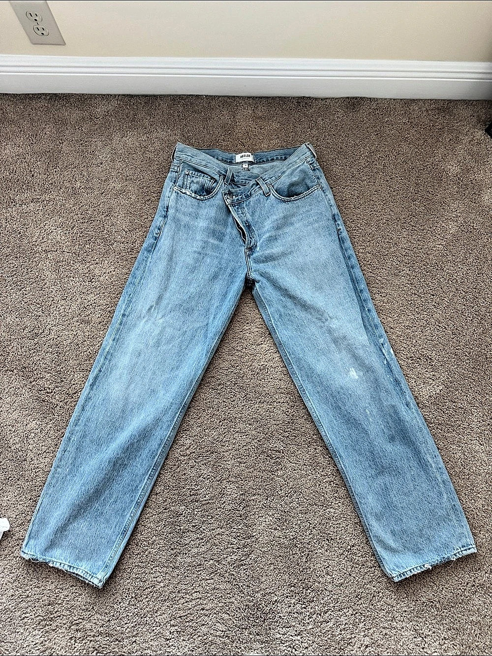 AGOLDE Criss Cross Straight Jeans Blue